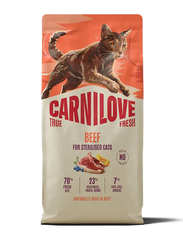 Storsäljare | True Fresh Beef Adult Sterilised Torrfoder för Katt - 6 kg
