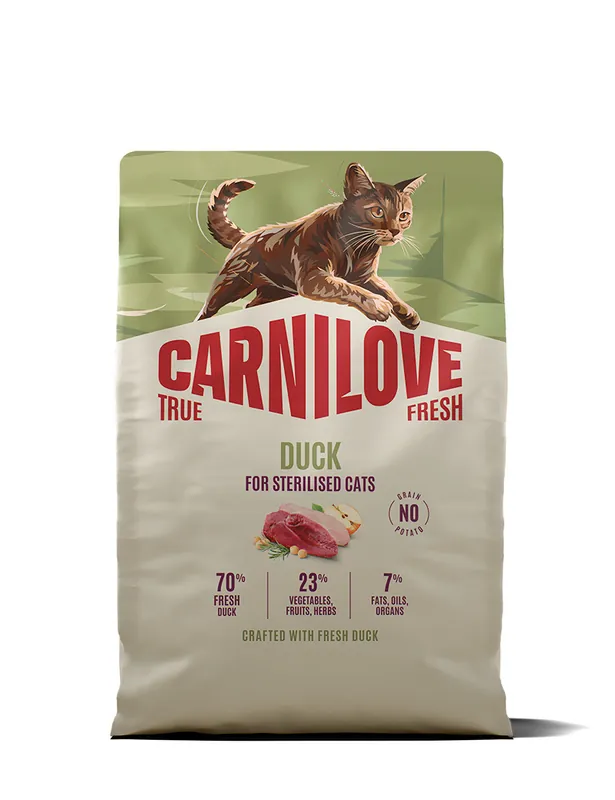 True Fresh Duck Adult Sterilised Torrfoder för Katt - 2 kg | Köp online