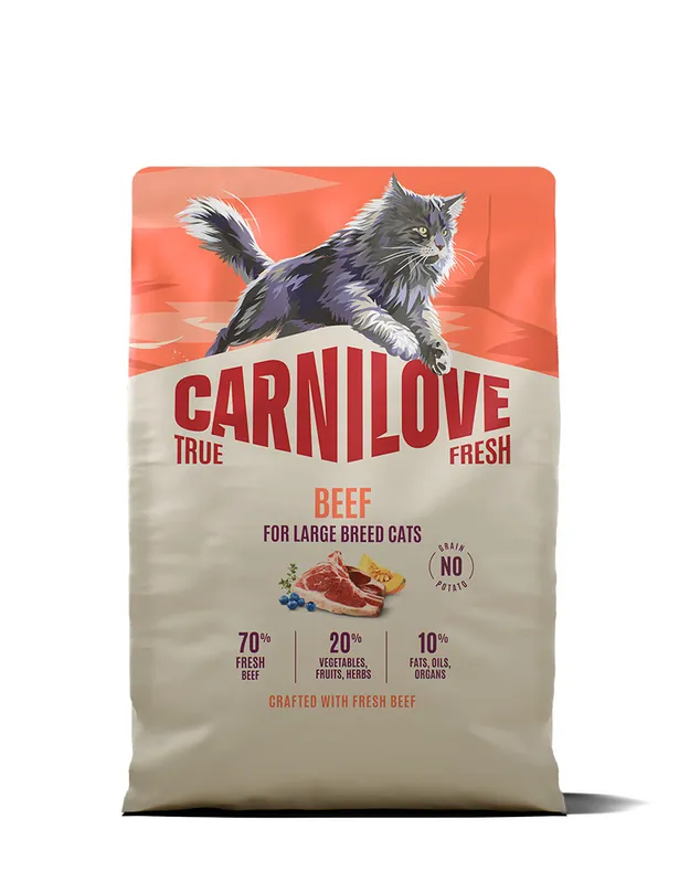 True Fresh Beef for Adult Large Breeds Torrfoder för Katt - 2 kg - Smidig beställning