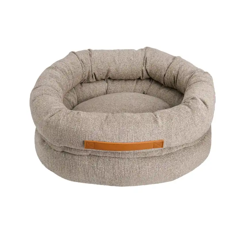 Basic WellB Ortopedisk Donut Bädd till Hund & Katt Grå/Grön | Slutrea