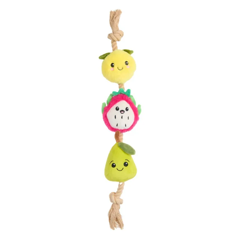 Little&Bigger Juicy Vibes Frukter på Rep Hundleksak 43 cm - Reapris