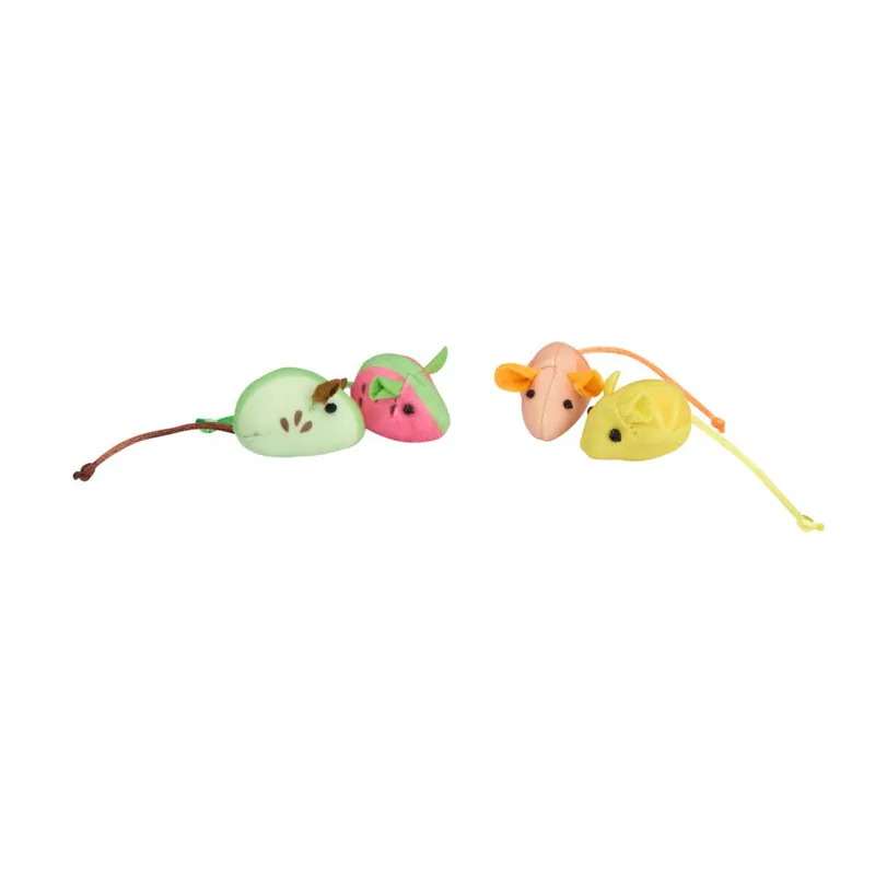 Little&Bigger Juicy Vibes Leksaksmöss till Katt 4-pack | Kundernas favorit
