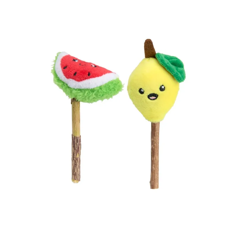 Nästan slut - Little&Bigger Juicy Vibes Kattleksaker med Matatabi Melon & Citron 2-pack