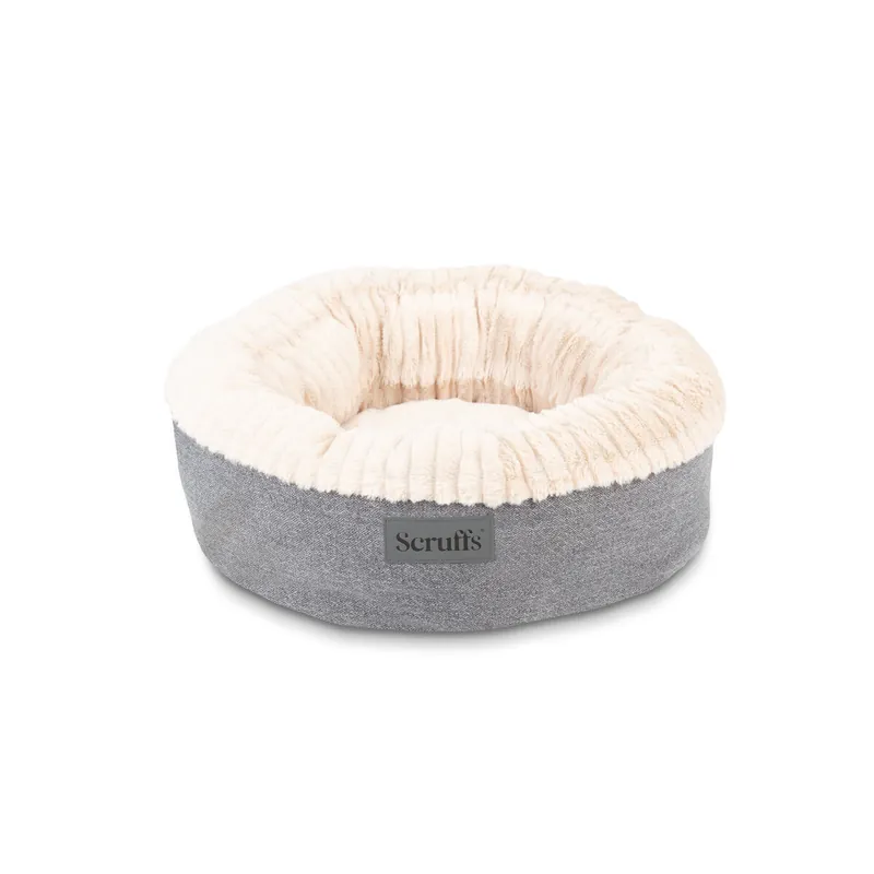 Sista chansen | Scruffs Ellen Donut Bädd till Hund & Katt Ljusgrå