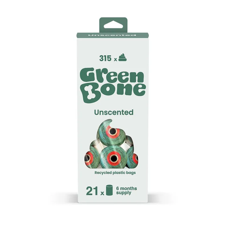 Rabatt | Green Bone Unscented Hundbajspåsar