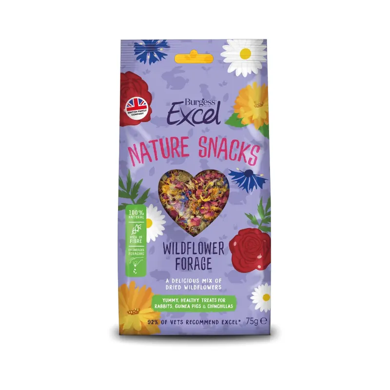 Försäljningssuccé - Excel Natures Snack Wildflower för Kaniner & Marsvin - 75 gram
