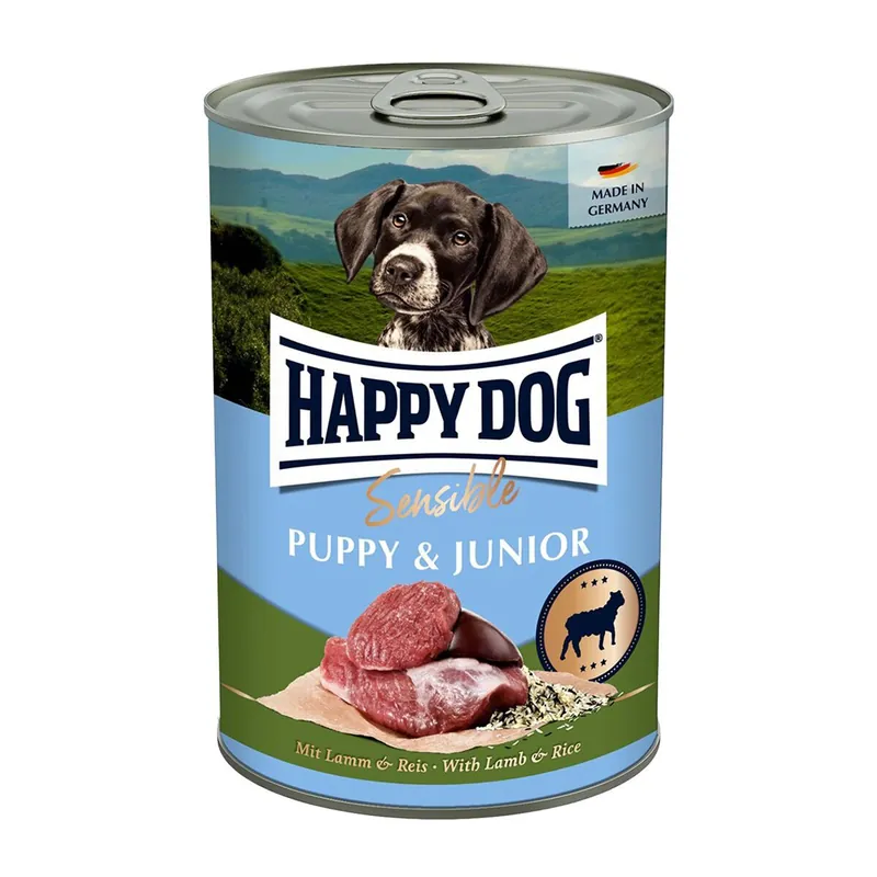 Prisnedsättning - Happy Dog Sensible Puppy & Junior Lamb Våtfoder till Valp 400 g