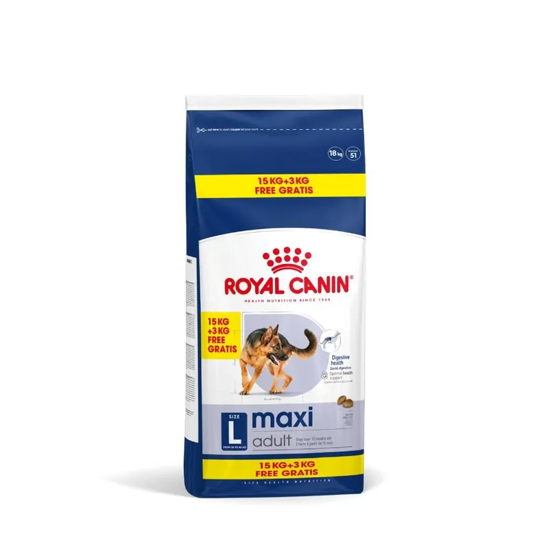 Kampanjpris - Maxi Adult Torrfoder Till Vuxna Hundar - 15 + 3 kg
