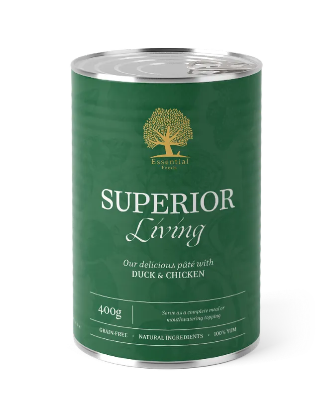 Essential Superior Living Paté Hundfoder - 6 x 400 g | Rabatter