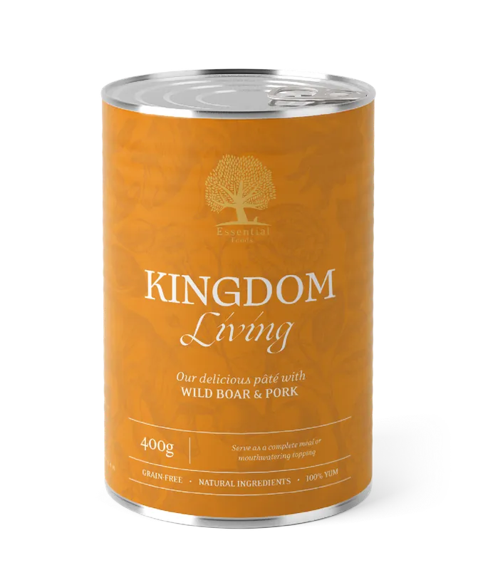 Kan beställas | Essential Kingdom Living Paté Hundfoder - 6 x 400 g