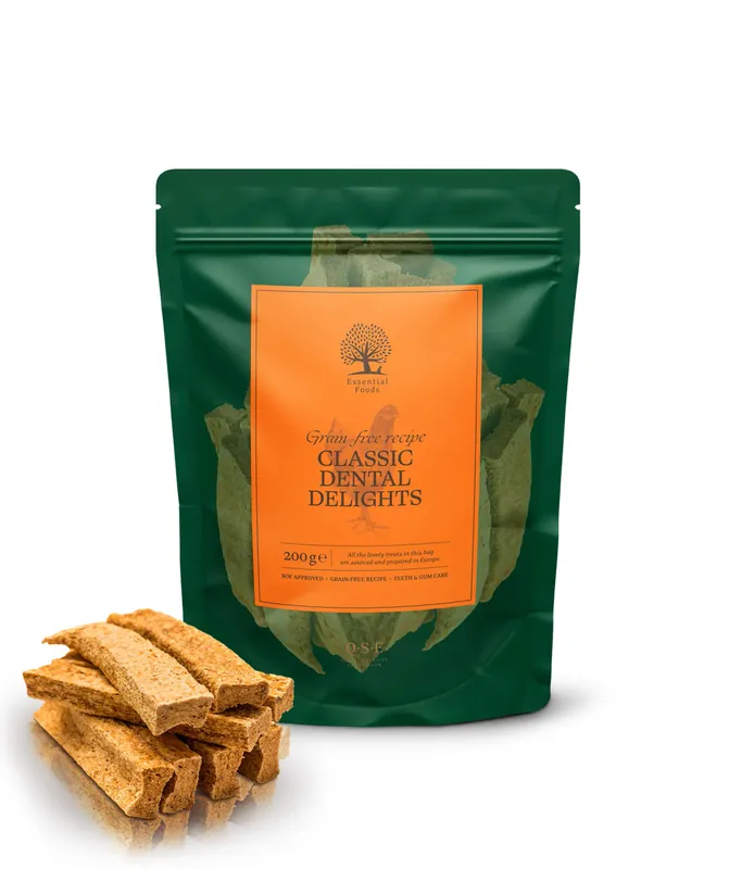 Essential Grain-Free Classic Dental Delights Tuggben för Hund - 200 g | Lägg i varukorg