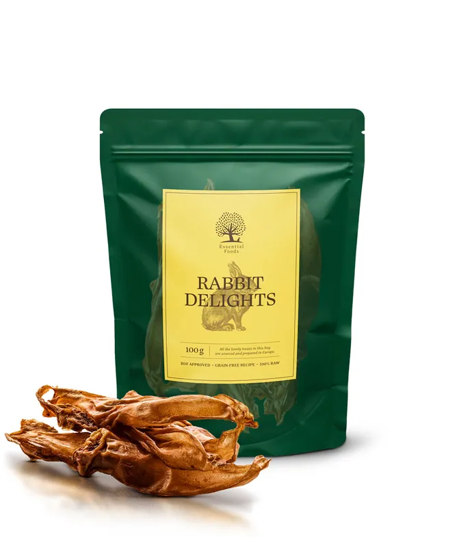 Nyhet i sortimentet | Essential Rabbit Delights Hundgodis - 100 g