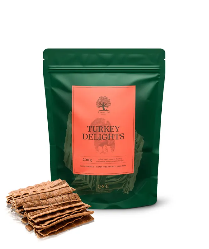 Professionell kvalitet | Essential Turkey Delights Hundgodis - 200 g