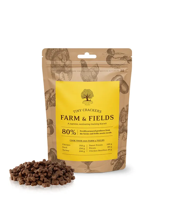 Essential Farm & Fields Tiny Crackers Hundgodis - 100 g - Nyhet hos oss