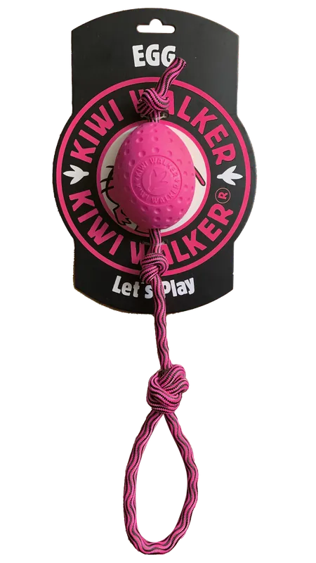 Nytt i sortimentet | Ägg med rep Hundleksak - Rosa
