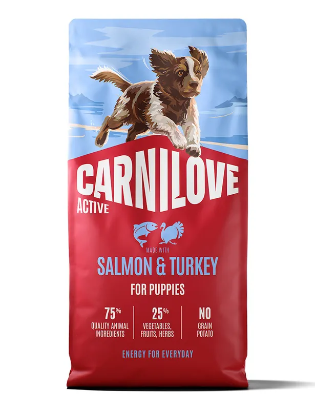 Säker betalning - Salmon & Turkey Puppy Torrfoder för Valpar - 4 kg
