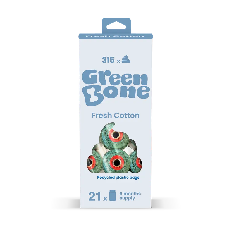 Green Bone Bajspåsar Fresh Cotton 21-pack - Rabatt