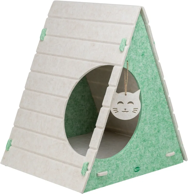 Trixie Grotta Lucy Kattgrotta Sand/Grön 46x50x38 cm | Expressleverans