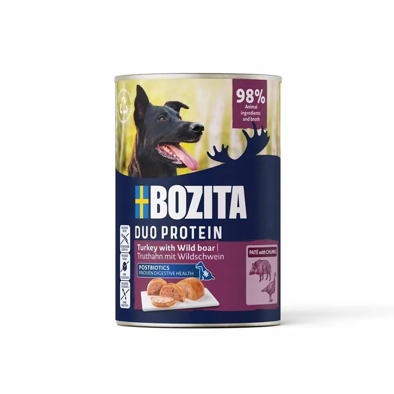 Bozita Dog Pate Turkey & Wild Boar Våtfoder till hund 6x400g - Precis tillagt