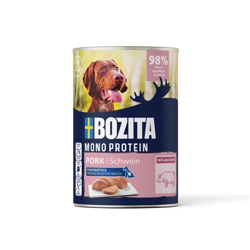 Bozita Dog Pate Pork Våtfoder till hund 6x400g | Fabrikspris