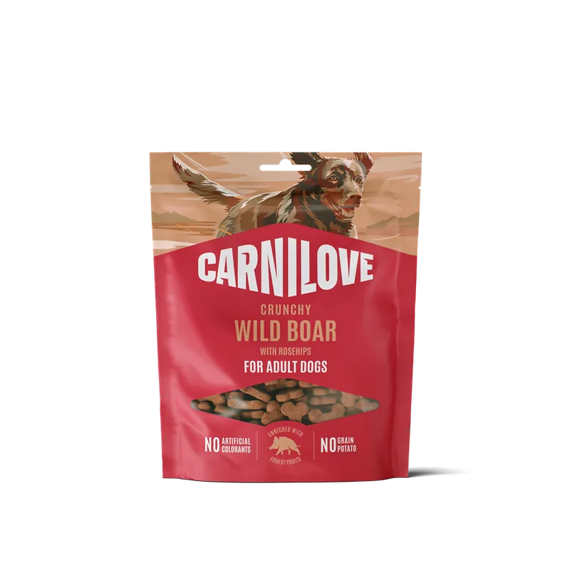 Mycket efterfrågad - Carnilove Dog Crunchy Snack Wild Boar & Rosehips hundgodis 200 g