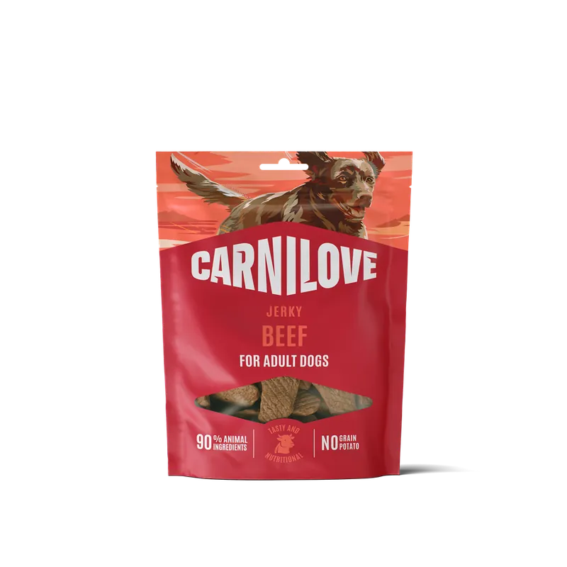 Nyhet i webbutiken | Carnilove Dog Jerky Beef fillet hundgodis 100 g