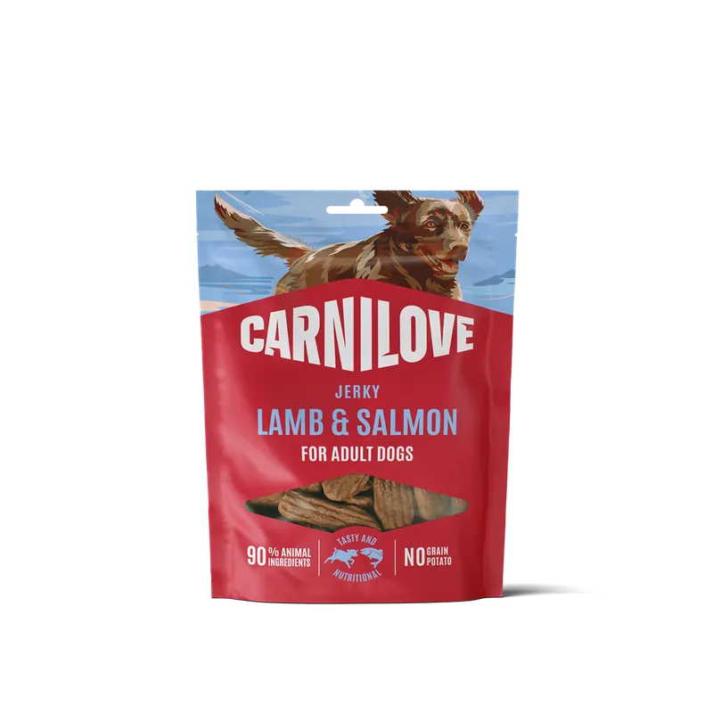 Spara mer | Carnilove Dog Jerky Lamb & Salmon hundgodis 100 g
