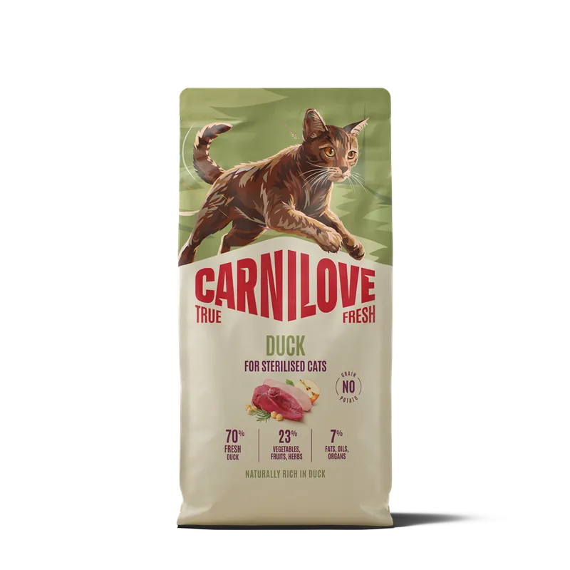 Carnilove True Fresh Cat Sterilised Adult All Breeds Duck torrfoder för katt 6 kg - Nyhet i webbutiken