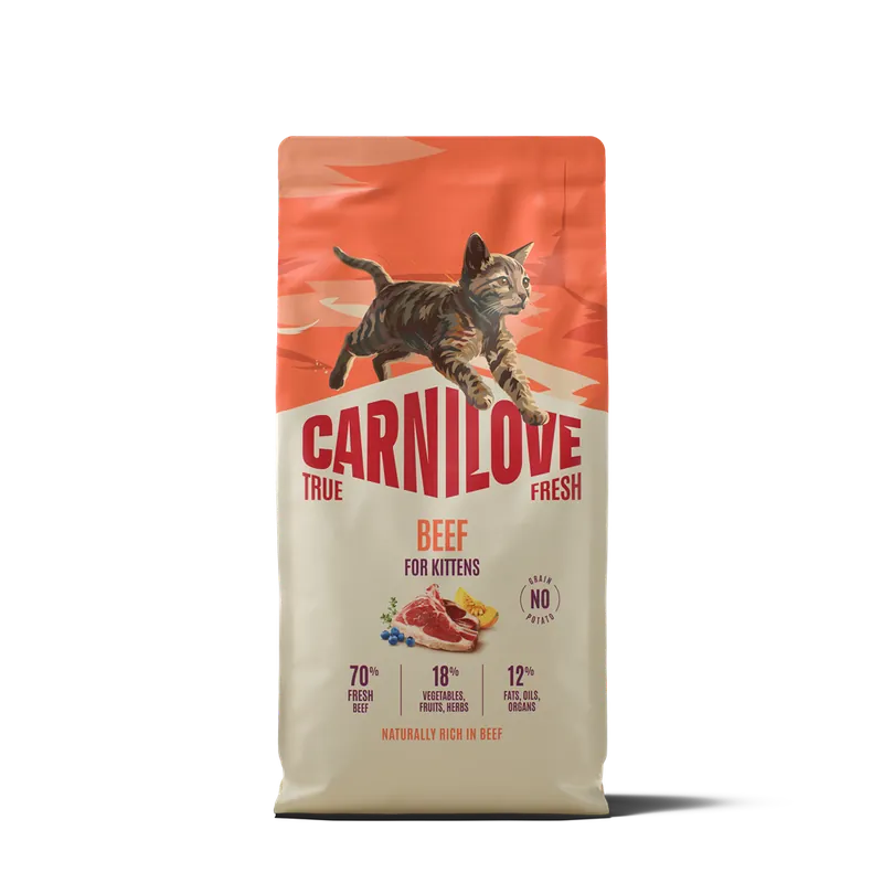 Nyligen tillagt - Carnilove True Fresh Cat Kitten Beef torrfoder för kattunge 6 kg