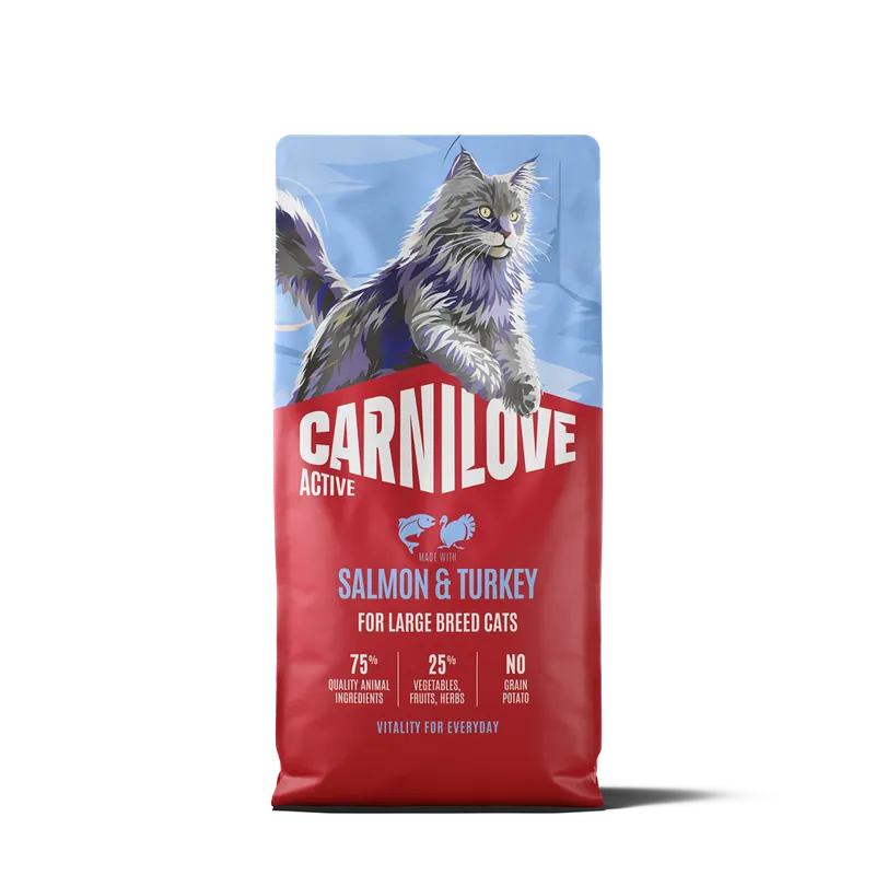 Carnilove Active Cat Adult Large Breed Salmon & Turkey torrfoder för katt 6 kg | Sista chansen