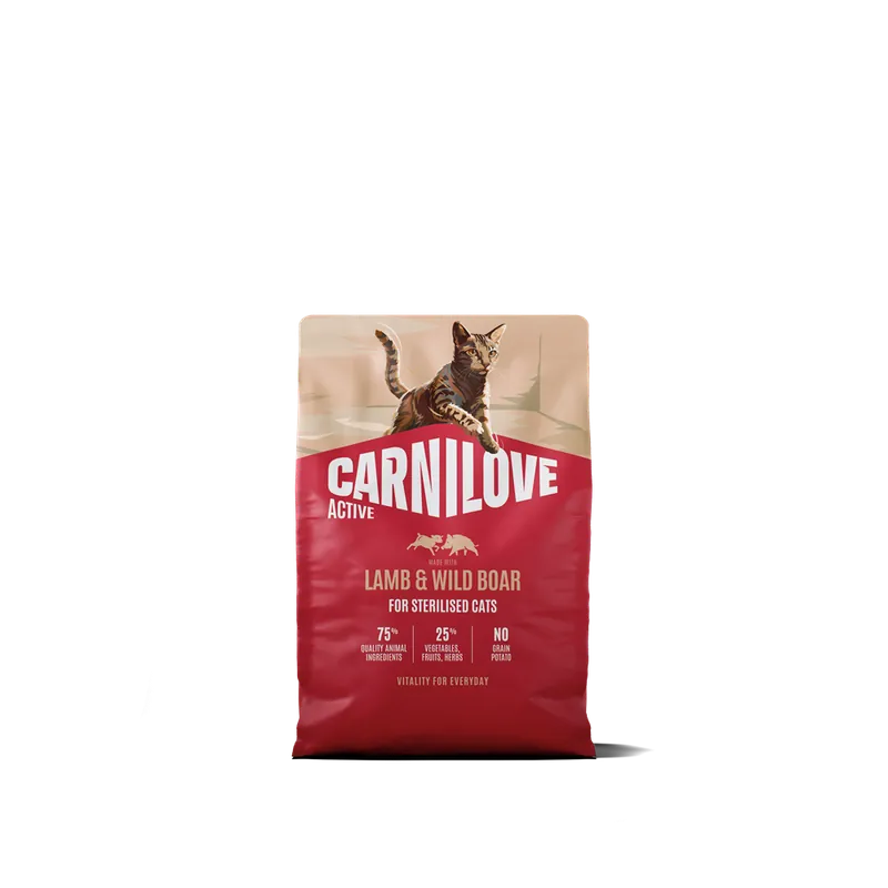Carnilove Active Cat Sterilised Adult All Breeds Lamb & Wild Boar torrfoder för katt 2 kg - Sista dagarna