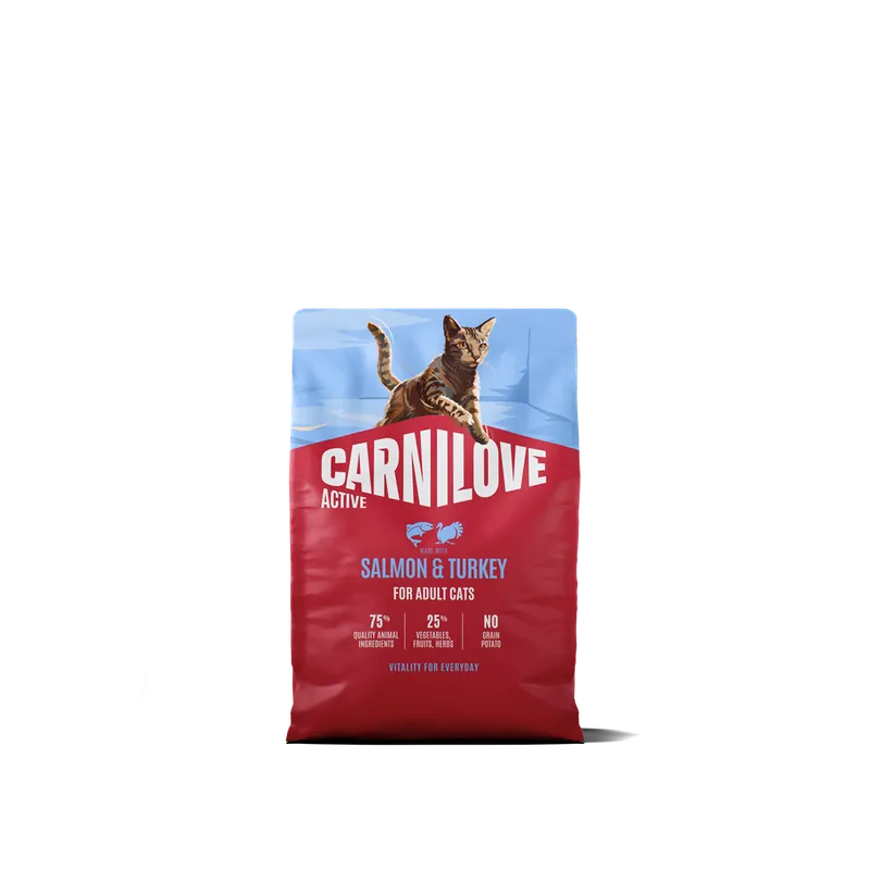 Carnilove Active Cat Adult All Breeds Salmon & Turkey torrfoder för katt 2 kg - Rabatter