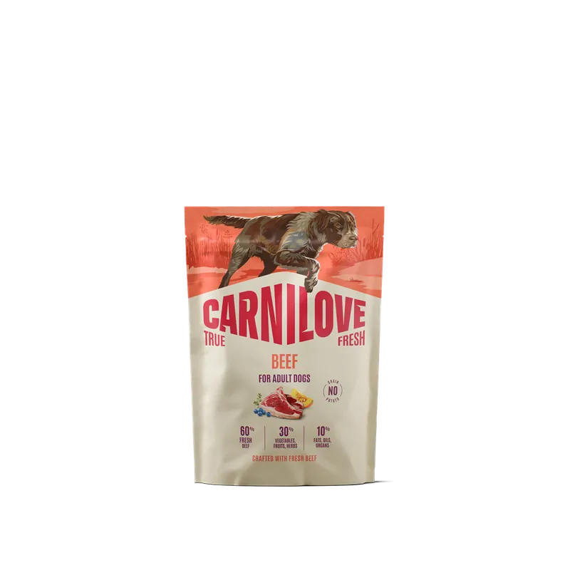 Lågt pris | Carnilove True Fresh Dog Adult All Breeds Beef torrfoder för hund 1,5 kg