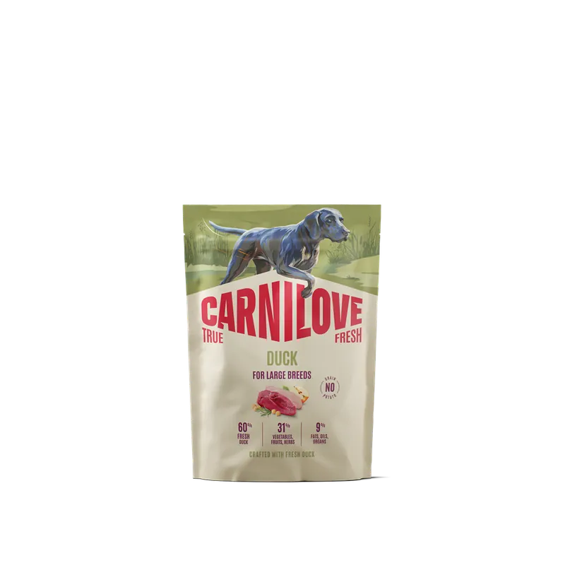 Finns tillgänglig | Carnilove True Fresh Dog Adult Large Breed Duck torrfoder för hund 1,5 kg