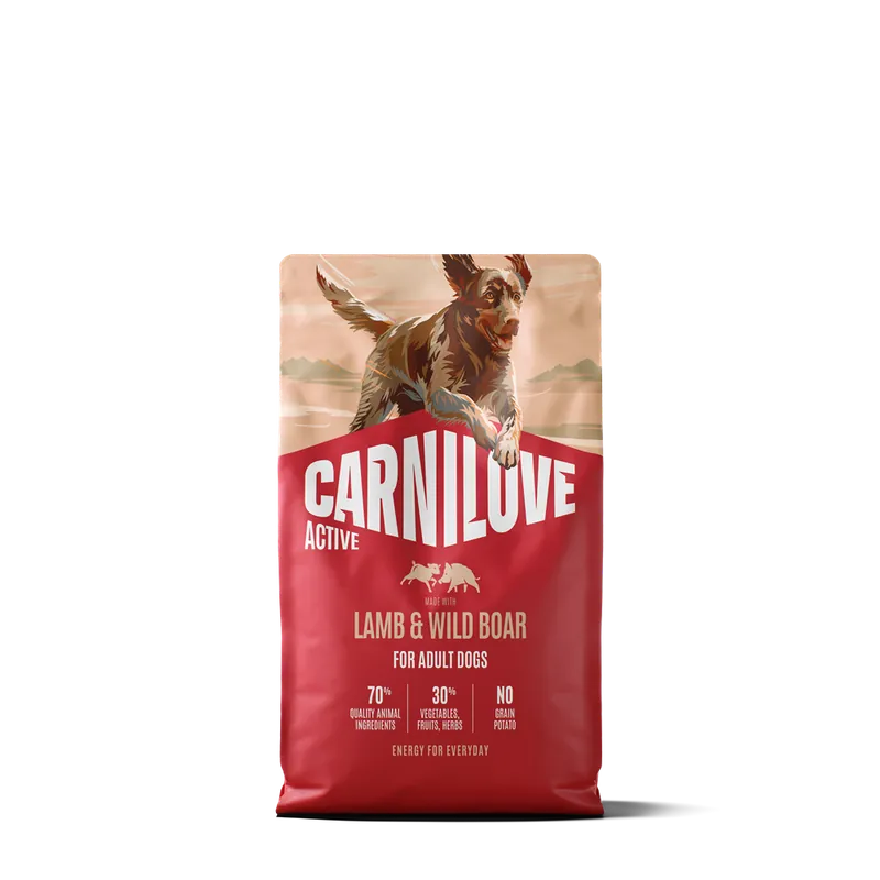 Carnilove Active Dog Adult All Breeds Lamb & Wild Boar torrfoder för hund 4 kg - Kanonerbjudande