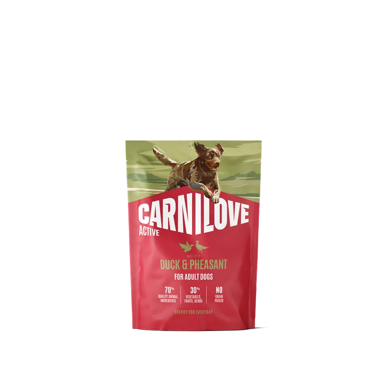 Storsäljare | Carnilove Active Dog Adult All Breeds Duck & Pheasant torrfoder för hund 1,5 kg