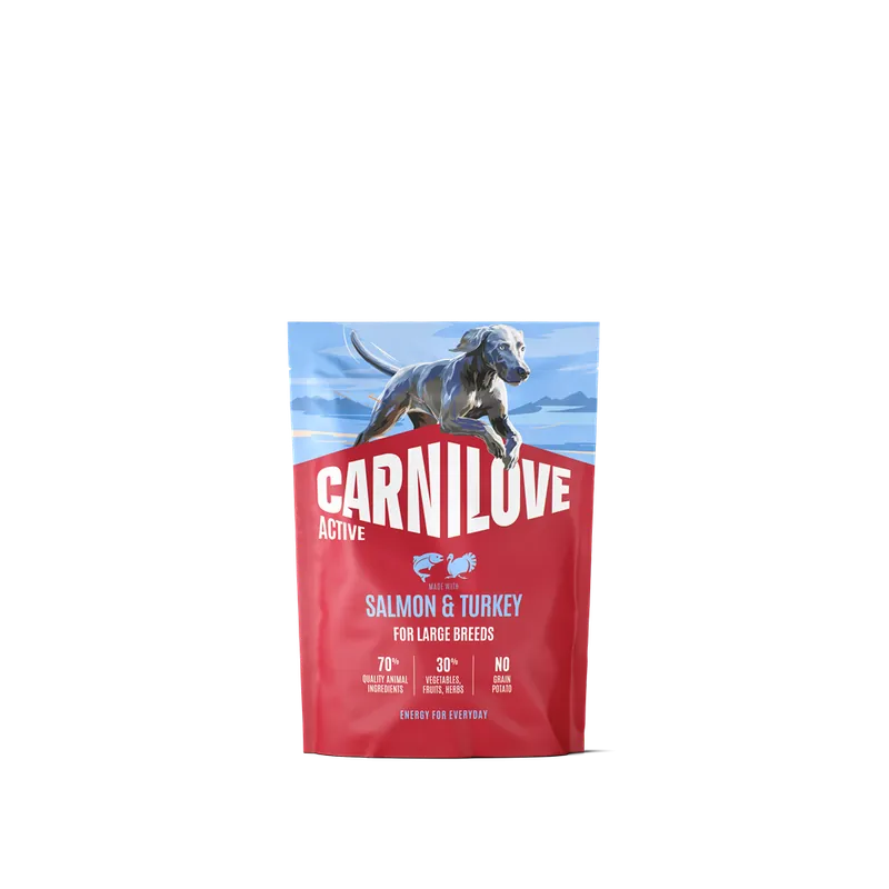 Kanonpris | Carnilove Active Dog Adult Large Breed Salmon & Turkey torrfoder för hund 1,5 kg