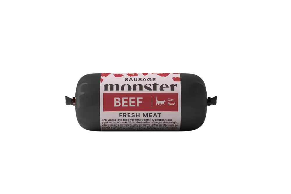 Monster Cat Sausage Beef 80 g - Spara nu