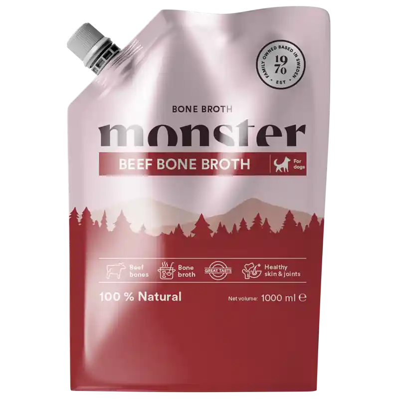 Nytt lägre pris - Monster Dog Bone Broth Beef 1000 ml