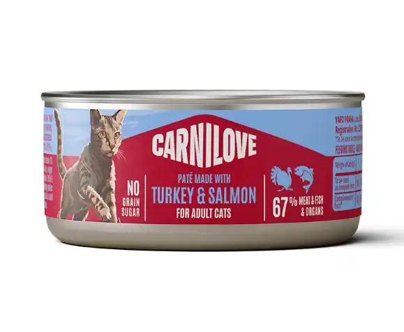 Handla säkert - Can Paté Turkey & Salmon Adult Våtfoder för Katt - 12 st x 100 g