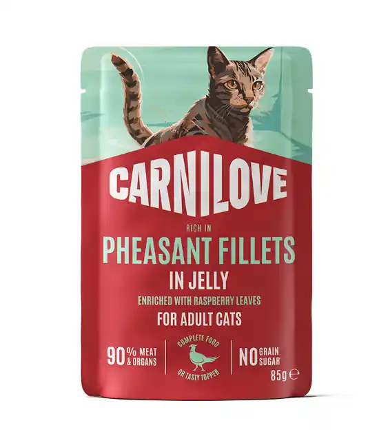 Passa på - Adult Pouch Jelly med Fasan och Hallonblad Våtfoder för Katt - 24 st x 85 g