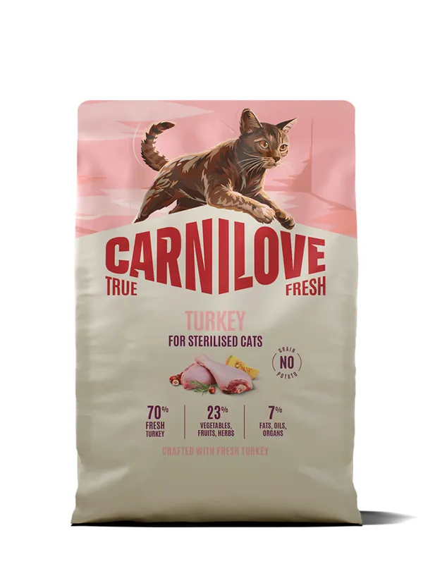 True Fresh Turkey Sterilised Torrfoder till Katt - 2 kg | Ny lansering