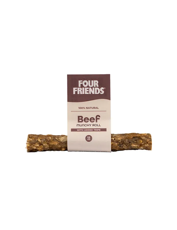 Finns tillgänglig - Natural Chews Beef Munchy Roll with Tripe till Hund - 12 cm