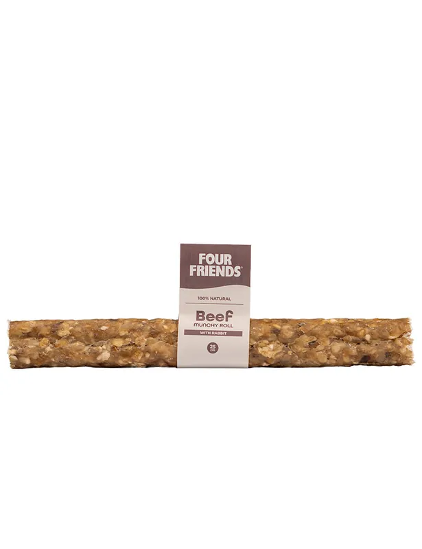 Natural Chews Beef Munchy Roll with Rabbit till Hund - 25 cm - Snabb frakt