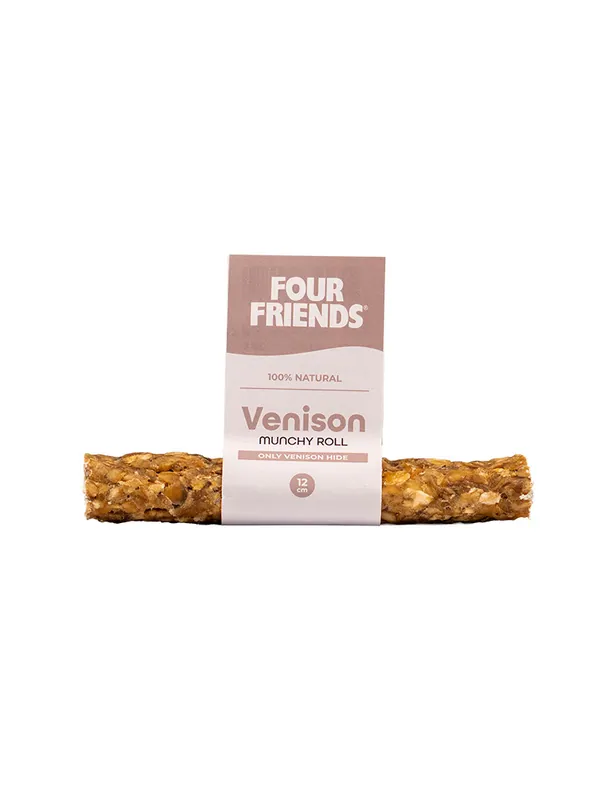 Spara nu - Natural Chews Venison Munchy Roll till Hund - 12 cm
