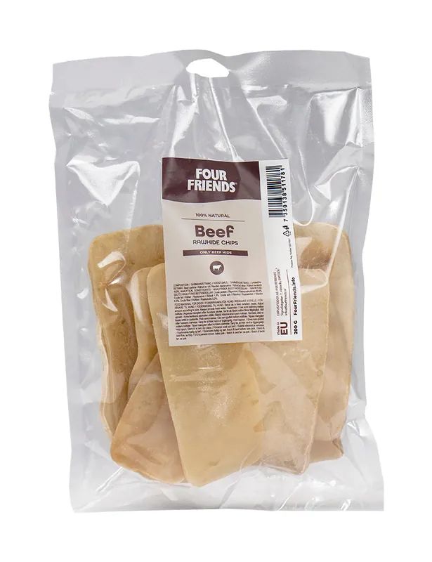 Beef Rawhide Chips till Hund - 200 g - Rea