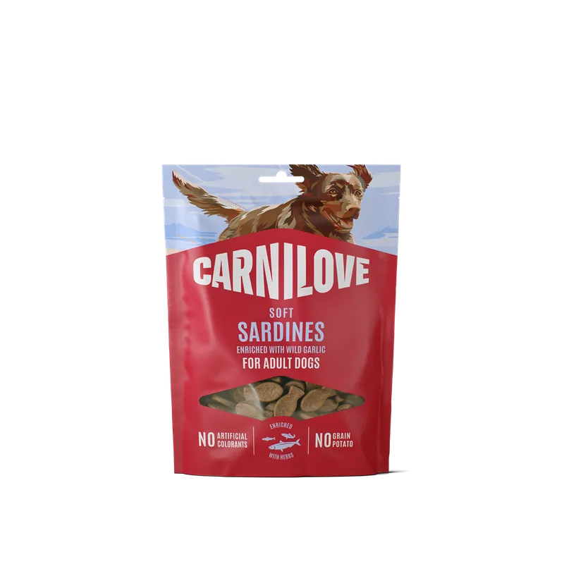 Toppkvalitet - Carnilove Dog Soft Snack Sardines & Wild Garlic hundgodis 200 g