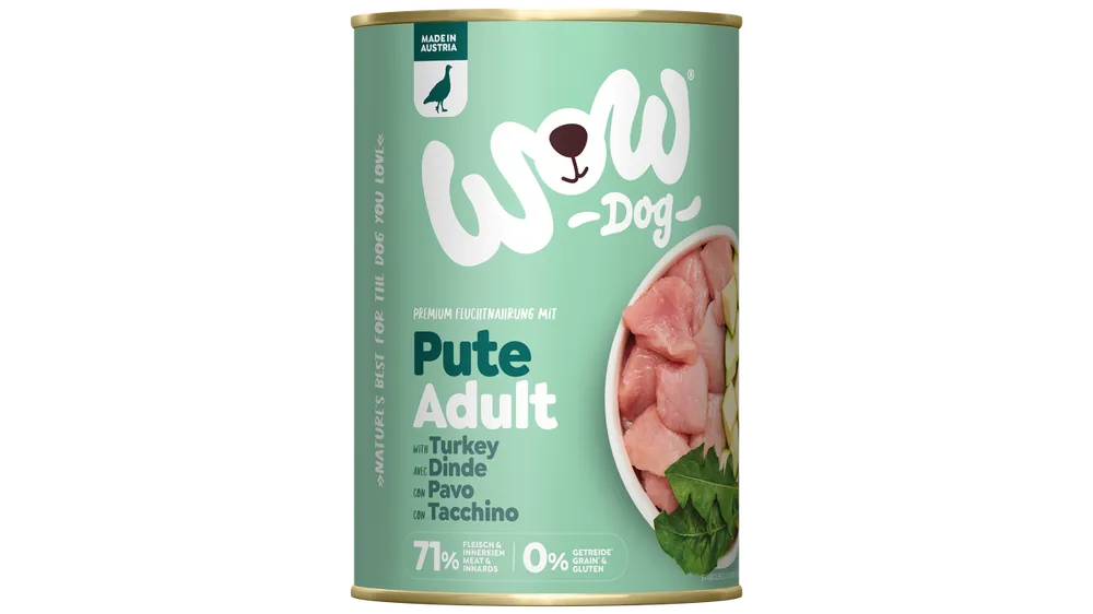 Enkel beställning - Dog Adult Turkey Paté Våtfoder till Hund - 6 x 400 g