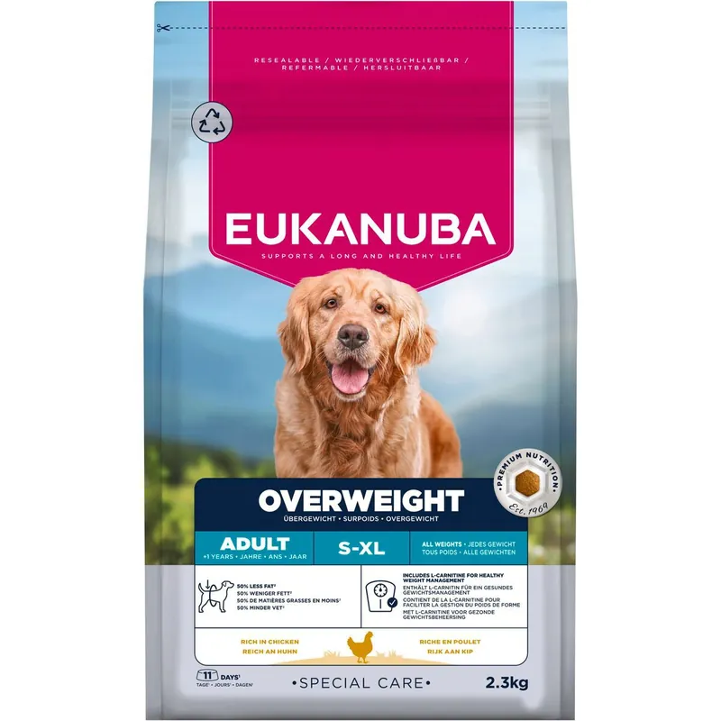 Kampanjen går snart ut | Eukanuba Dog Special Care Adult Overweight All Breeds Torrfoder till Hund