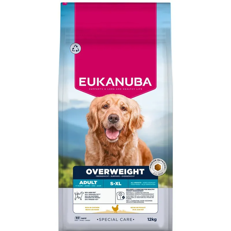 Nytt lägre pris - Eukanuba Dog Special Care Adult Overweight All Breeds Torrfoder till Hund